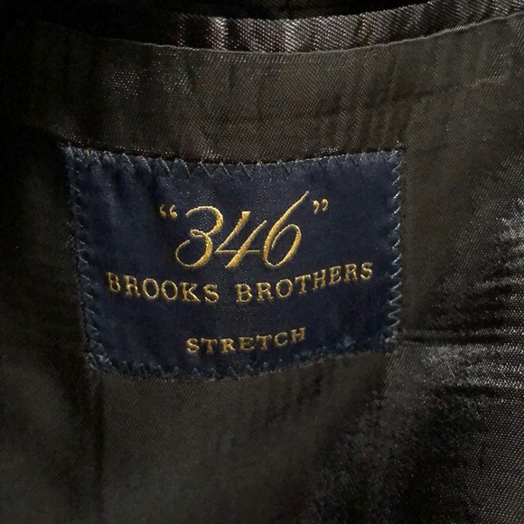 Brooks Brothers Stretch Navy Suit 41R Pants 33x31 - Picture 2 of 8